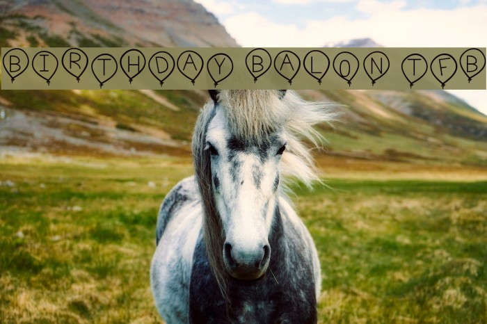 birthday balon tfb Font examples