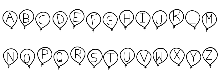 birthday balon tfb Font LOWERCASE