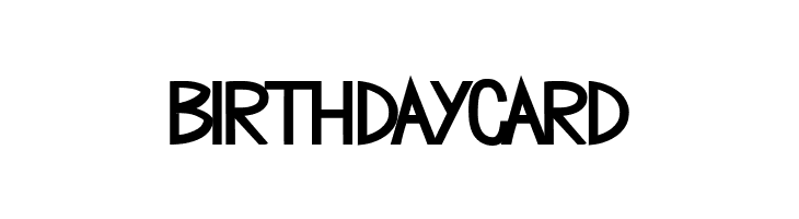 birthday card 免费字体下载