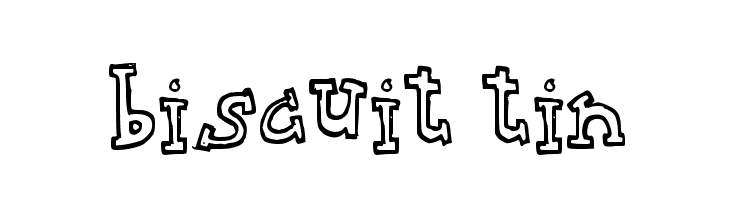 biscuit tin Font