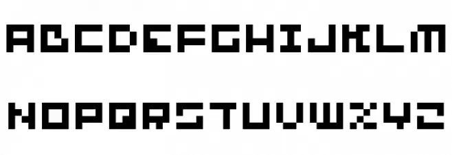 bit-01:cube 16 remix Schriftart Groß
