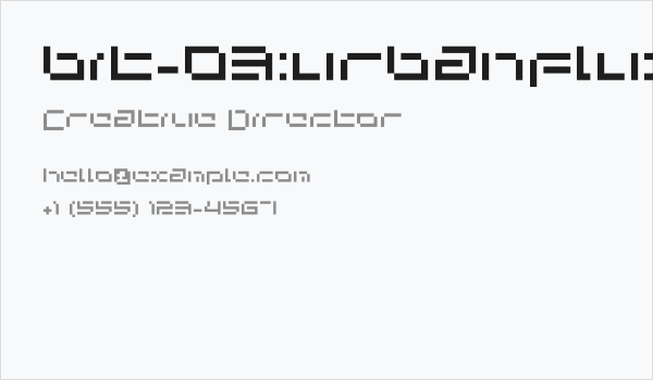 bit-03:urbanfluxer Business Card