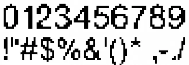 bitcre Font OTHER CHARS