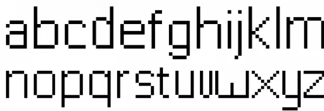 bitfont Font LOWERCASE