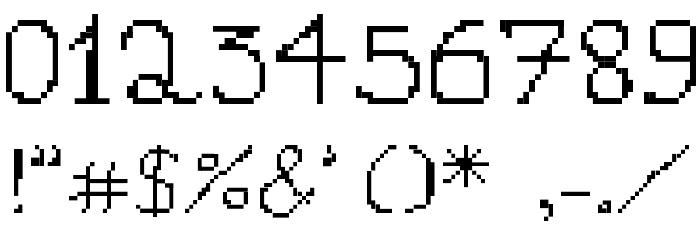 bithand 1 Font OTHER CHARS
