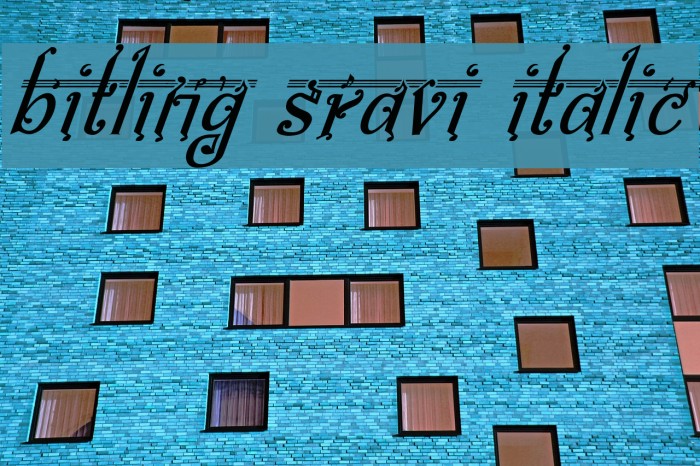 bitling Sravi Italic Font examples