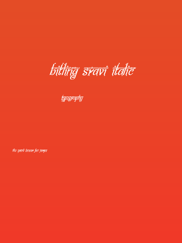 bitling Sravi Italic Poster