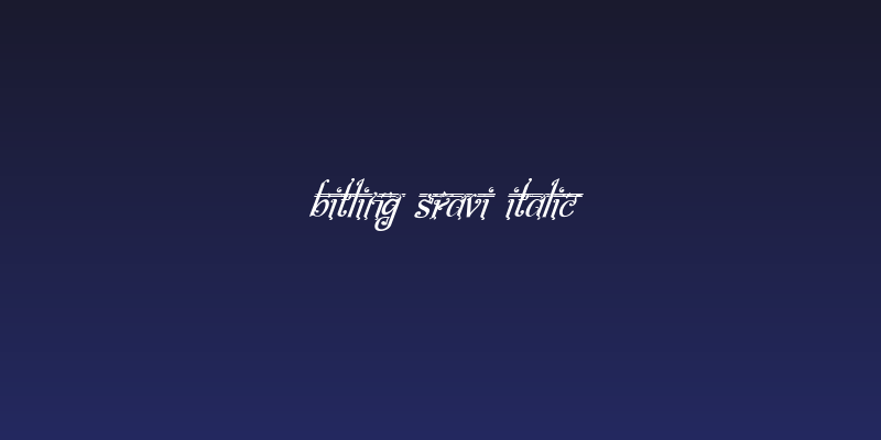 bitling Sravi Italic Social Header