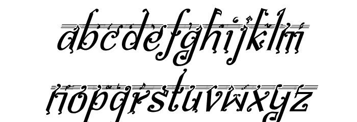 bitling Sravi Italic Font LOWERCASE