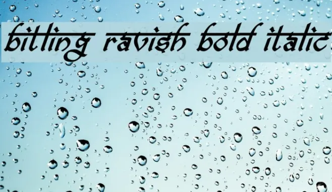 bitling ravish Bold Italic Example 2