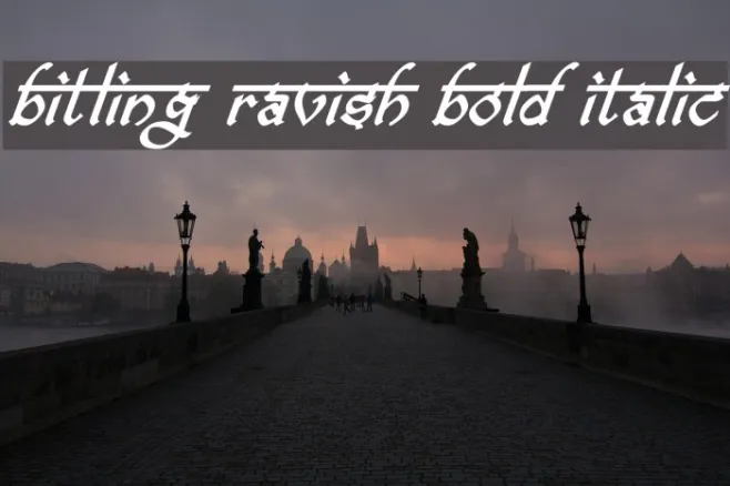 bitling ravish Bold Italic Example 3