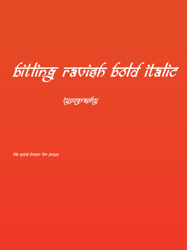 bitling ravish Bold Italic Poster