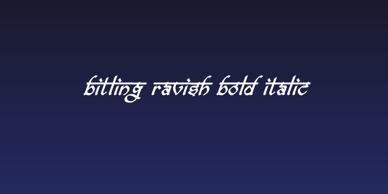 bitling ravish Bold Italic Social Header