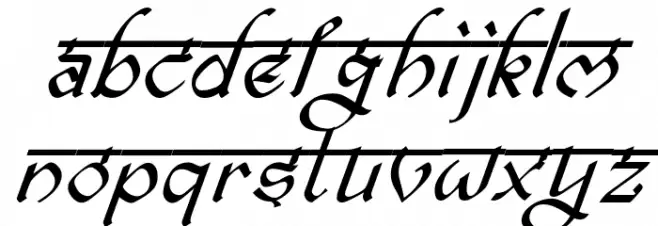 bitling ravish Italic 字体 大写