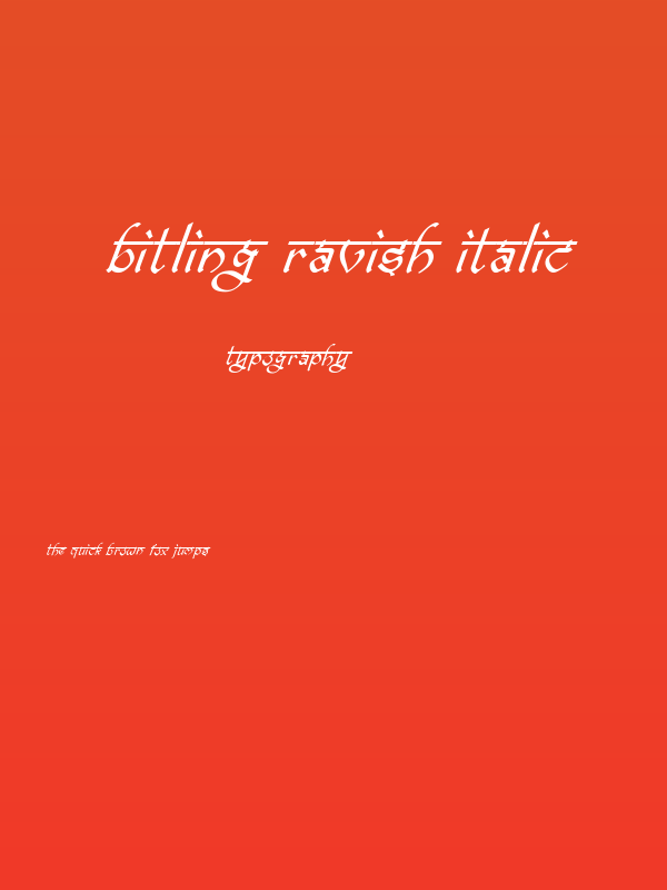 bitling ravish Italic Poster