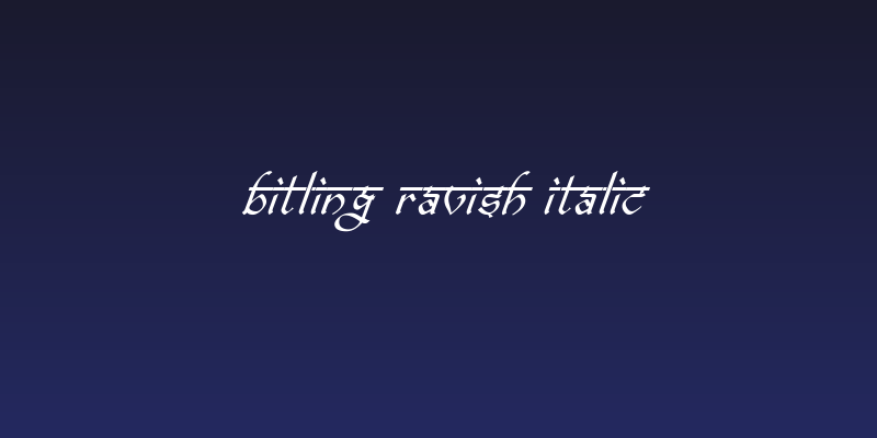 bitling ravish Italic Social Header