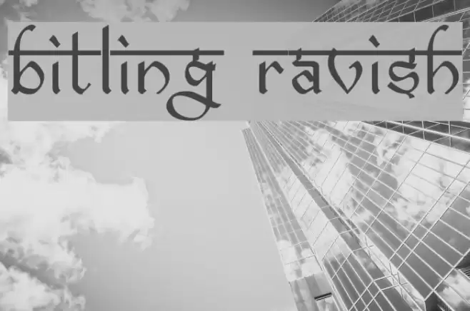 bitling ravish Font examples