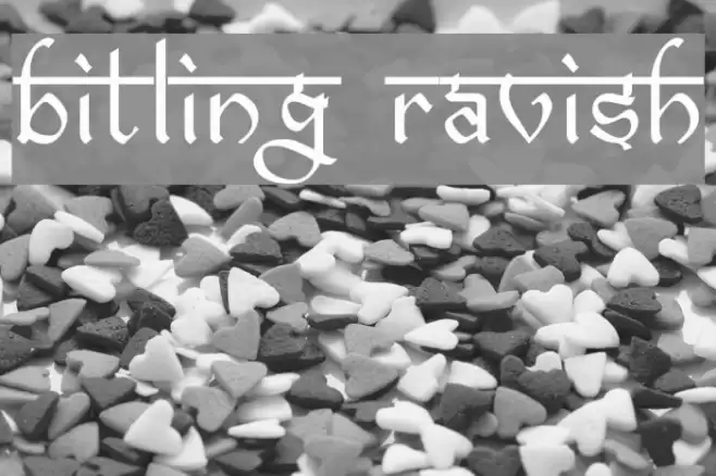 bitling ravish Font examples
