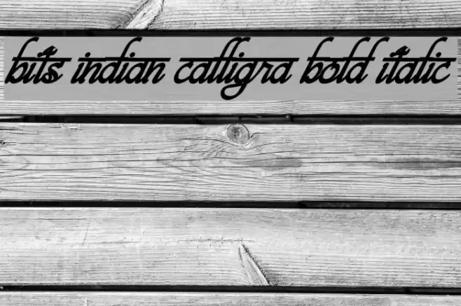 bits indian calligra Bold Italic Font examples