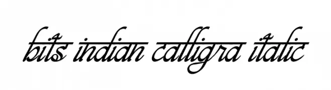 bits indian calligra Italic  Free Fonts Download