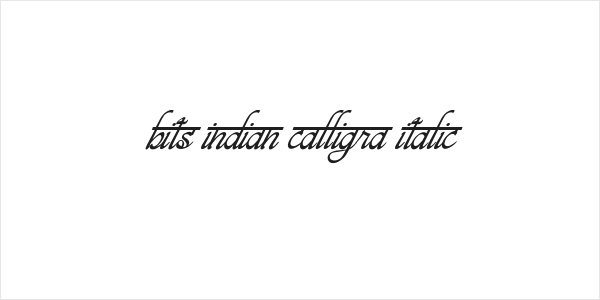 bits indian calligra Italic Logo