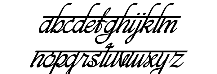 bits indian calligra Italic Font LOWERCASE