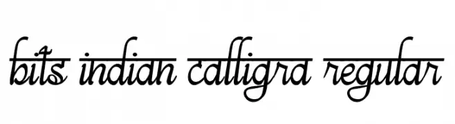 bits indian calligra Regular  Free Fonts Download
