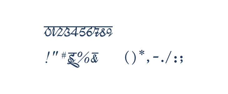 bits indian calligra Regular Other Characters