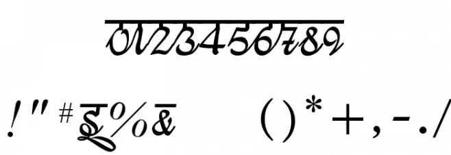 bits indian calligra Regular Font OTHER CHARS