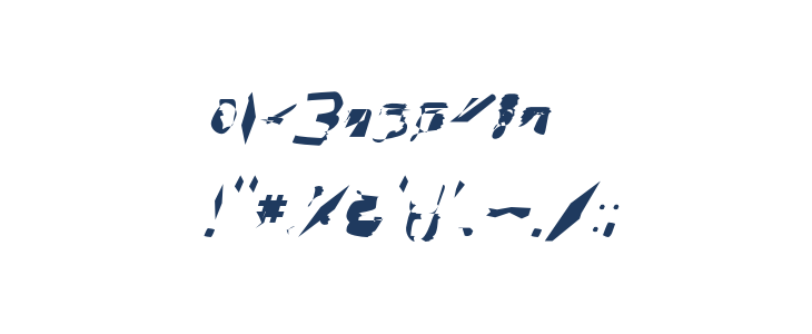 bitstorm condensed oblique Other Characters