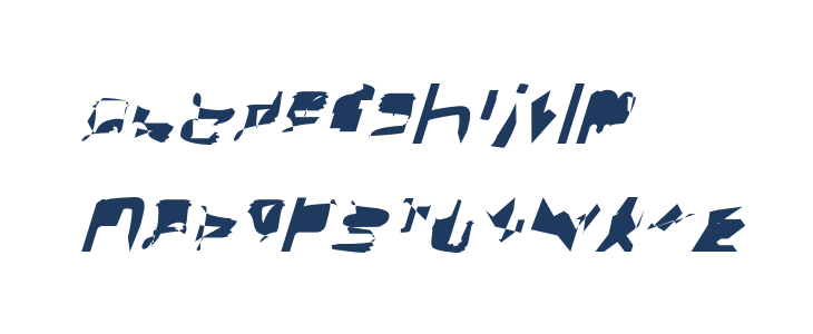 bitstorm extended oblique Lowercase