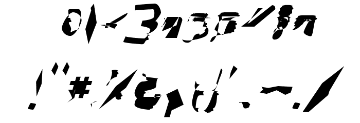 bitstorm extracondensed oblique Font OTHER CHARS