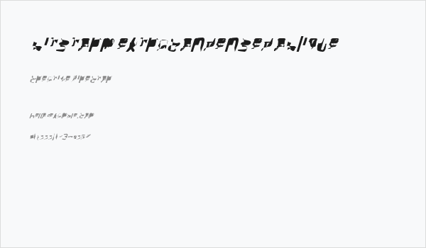 bitstorm extracondensed oblique Business Card