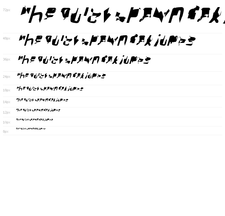 bitstorm extracondensed oblique Waterfall