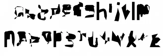 bitstorm supercondensed Font LOWERCASE