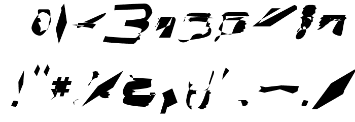 bitstorm superextended oblique Font OTHER CHARS