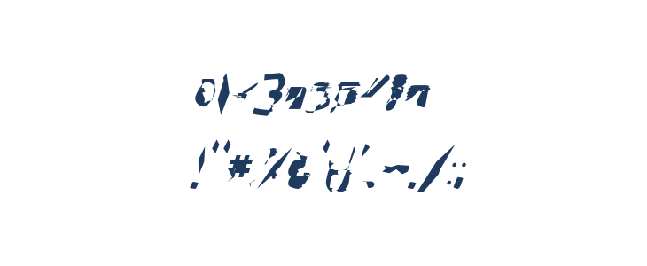 bitstorm ultracondensed oblique Other Characters