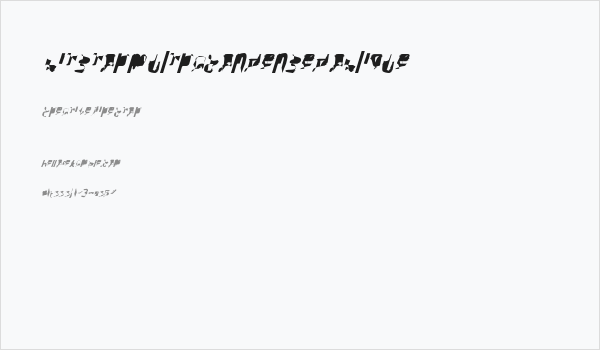 bitstorm ultracondensed oblique Business Card