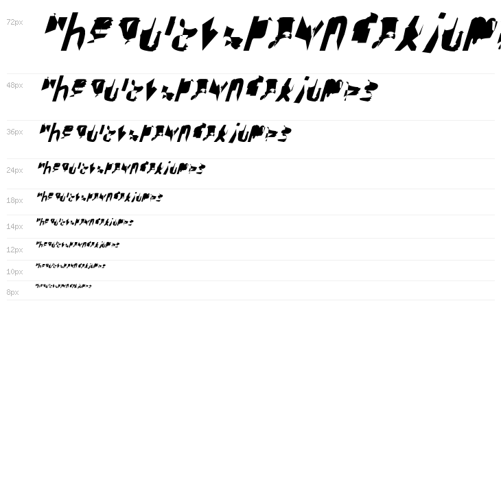 bitstorm ultracondensed oblique Waterfall