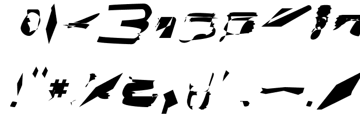 bitstorm ultraextended oblique Font OTHER CHARS