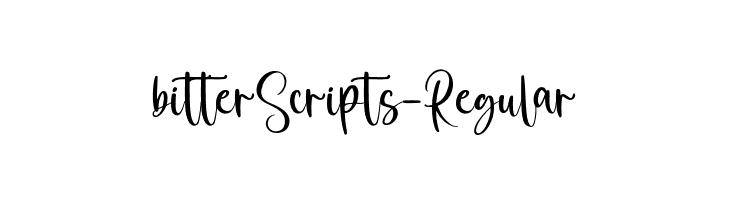 bitterScripts-Regular  Frei Schriftart Herunterladen