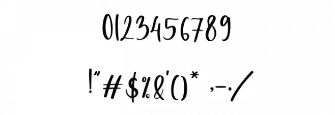 bitterScripts-Regular Font OTHER CHARS