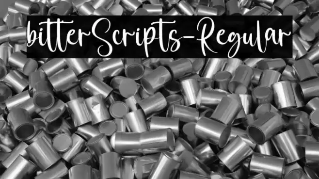 bitterScripts-Regular Font examples