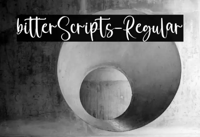 bitterScripts-Regular Font examples