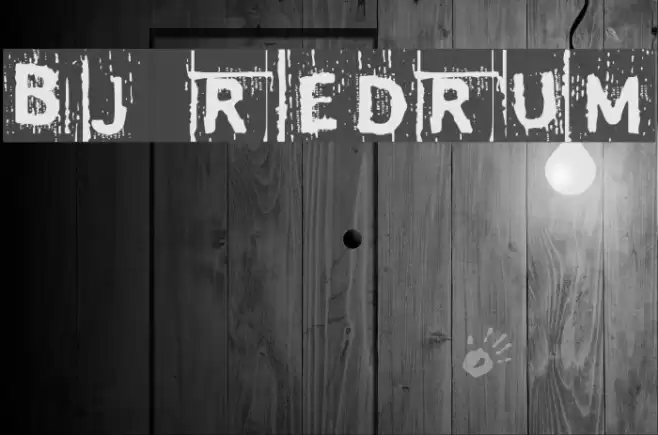 BJ REDRUM Font examples