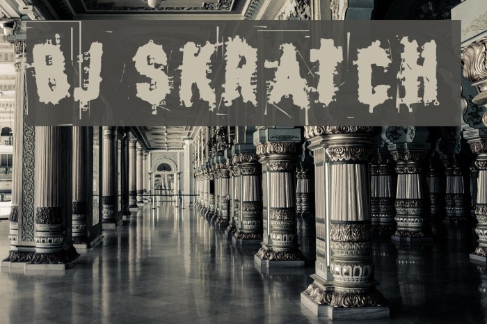 BJ SKRATCH Font examples