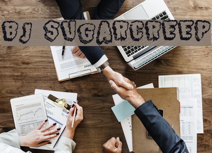 BJ SUGARCREEP Font examples