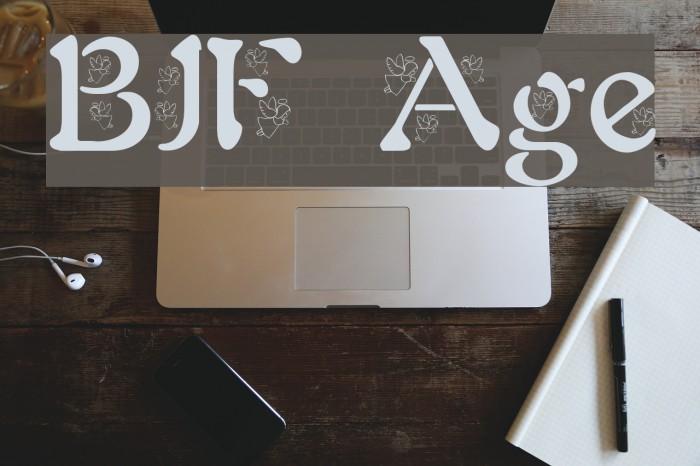 BJF Angels Font examples