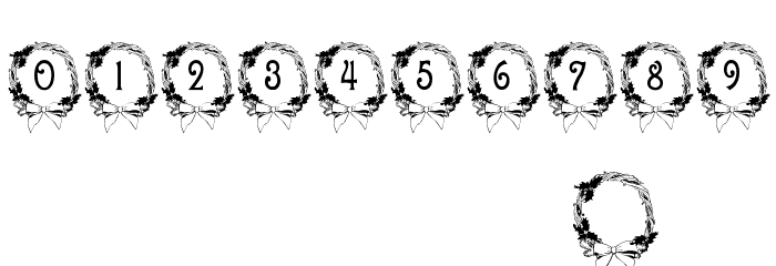 BJF Christmas Wreath Font OTHER CHARS