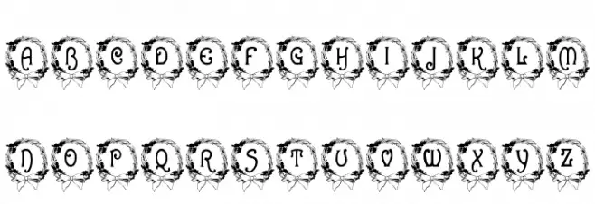 BJF Christmas Wreath Schriftart Groß